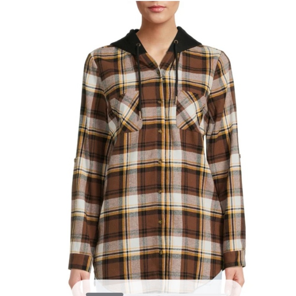 Plaid button down shirt